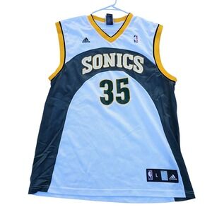 Kevin Durant Vintage Adidas Seattle Super Sonics Basketball Jersey Large